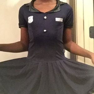 Girls cop Halloween costume